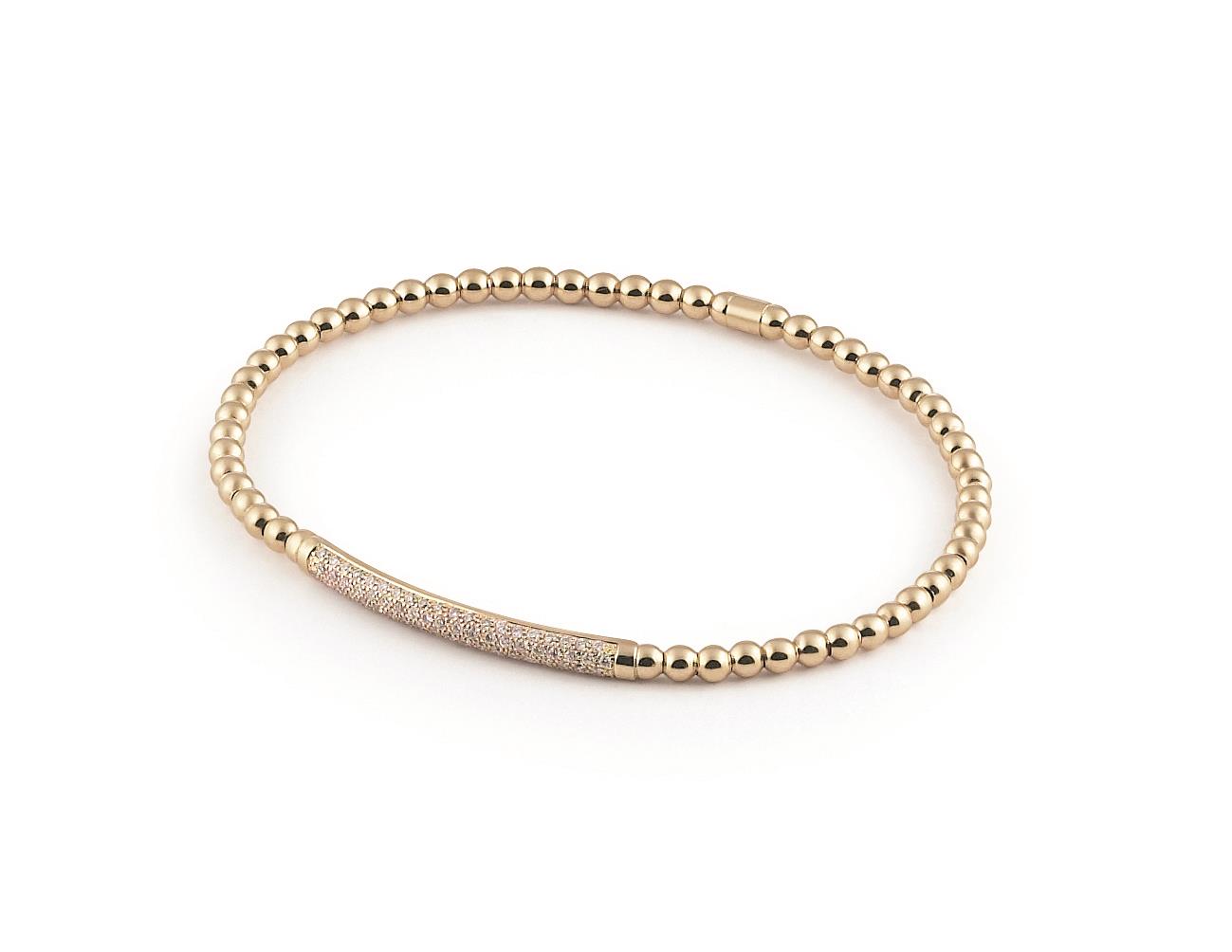 Al Coro Stretchy Armband Gelbgold