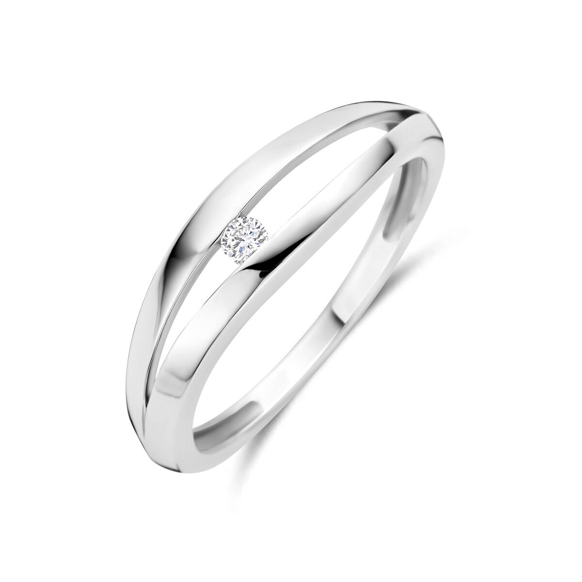 Silber Ring mit Lab Grown Diamant 0,04ct