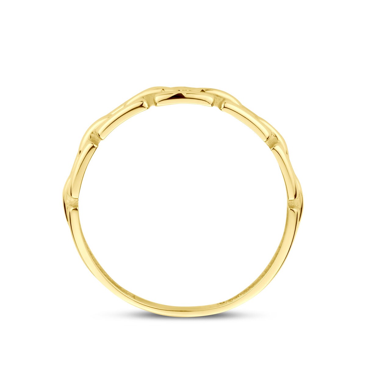 Ring Gelbgold Kettenmuster
