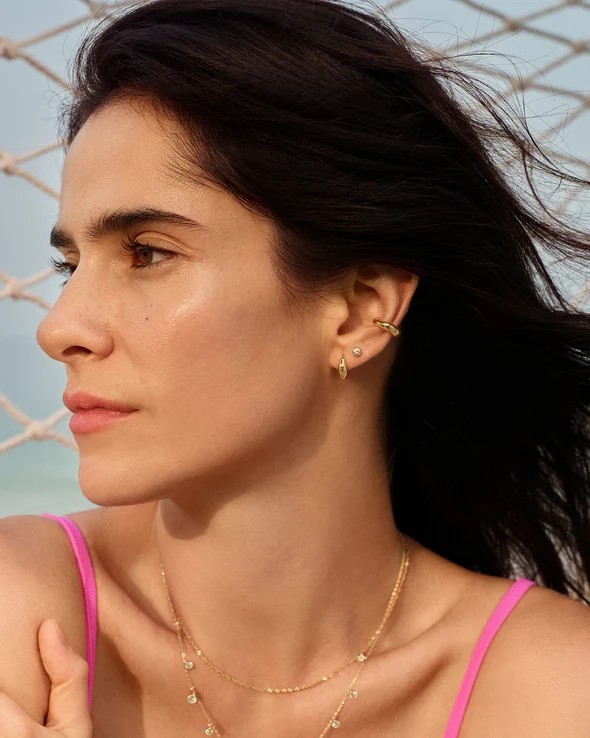 ANIA HAIE kleine Pavé Ohrstecker vergoldet