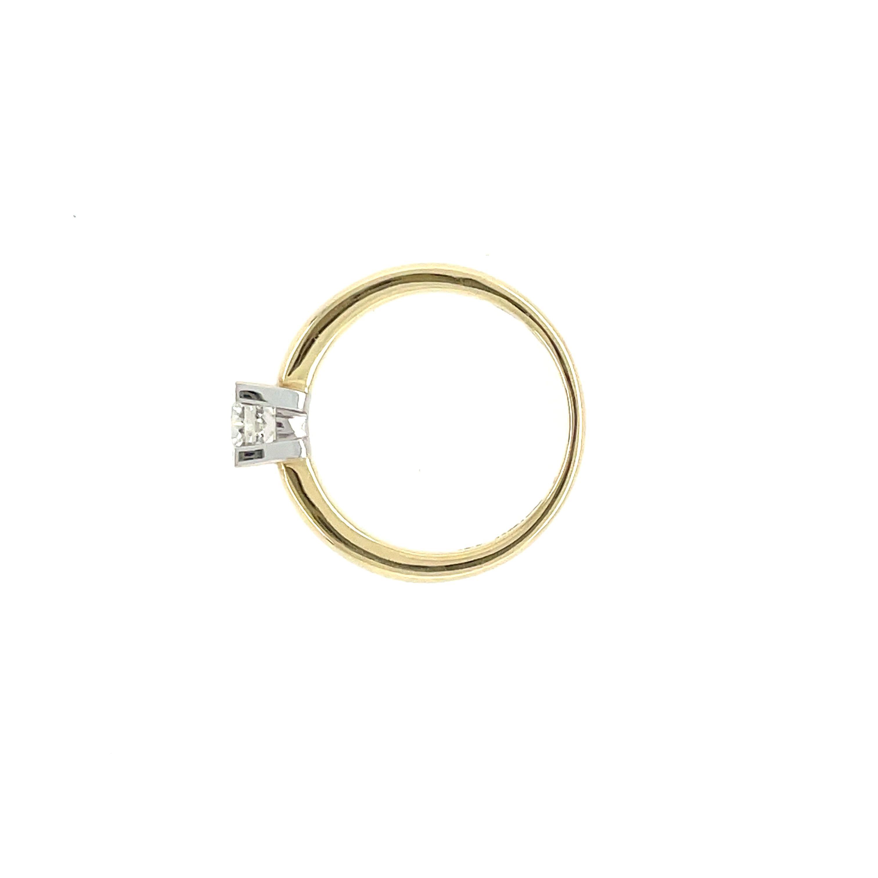Solitaire Ring 4-Krappen 0,51ct