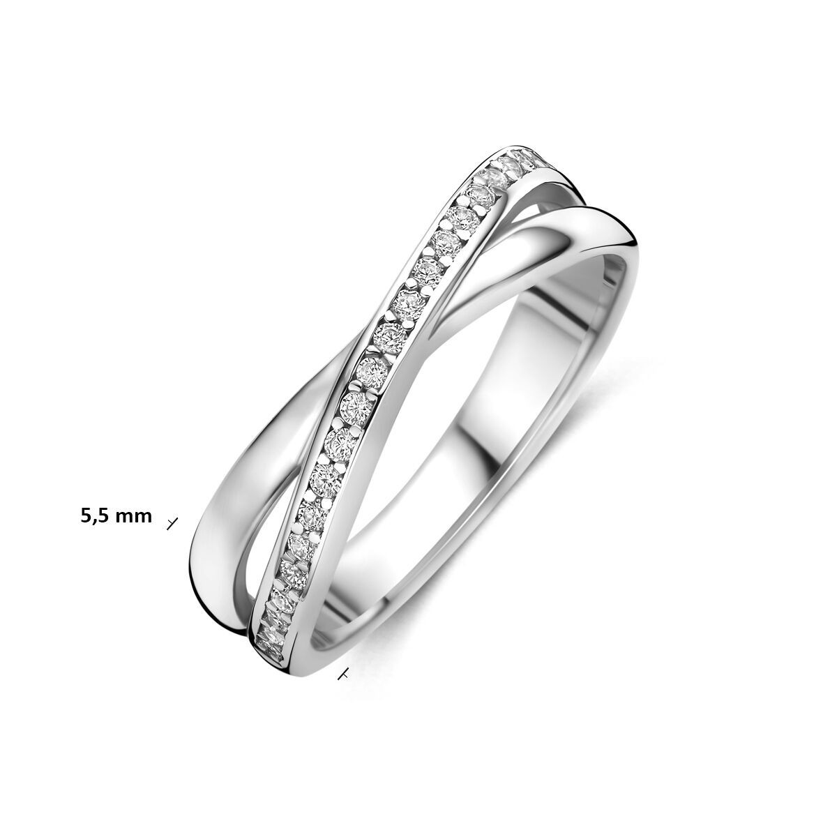 Silber Ring mit Zirkonia Gr. 56