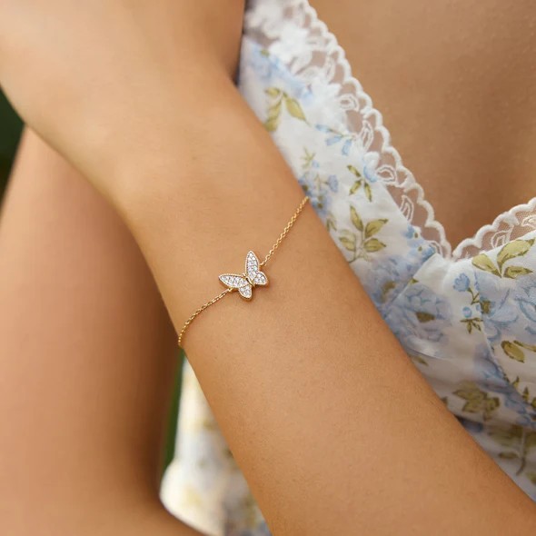 Ania Haie Goldene Schmetterlingspavé Armband