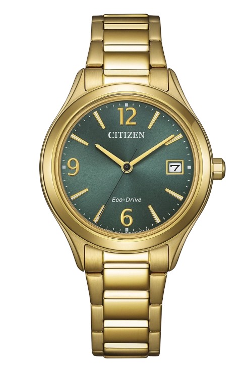 Citizen Eco-Drive Damenuhr Gold Grün