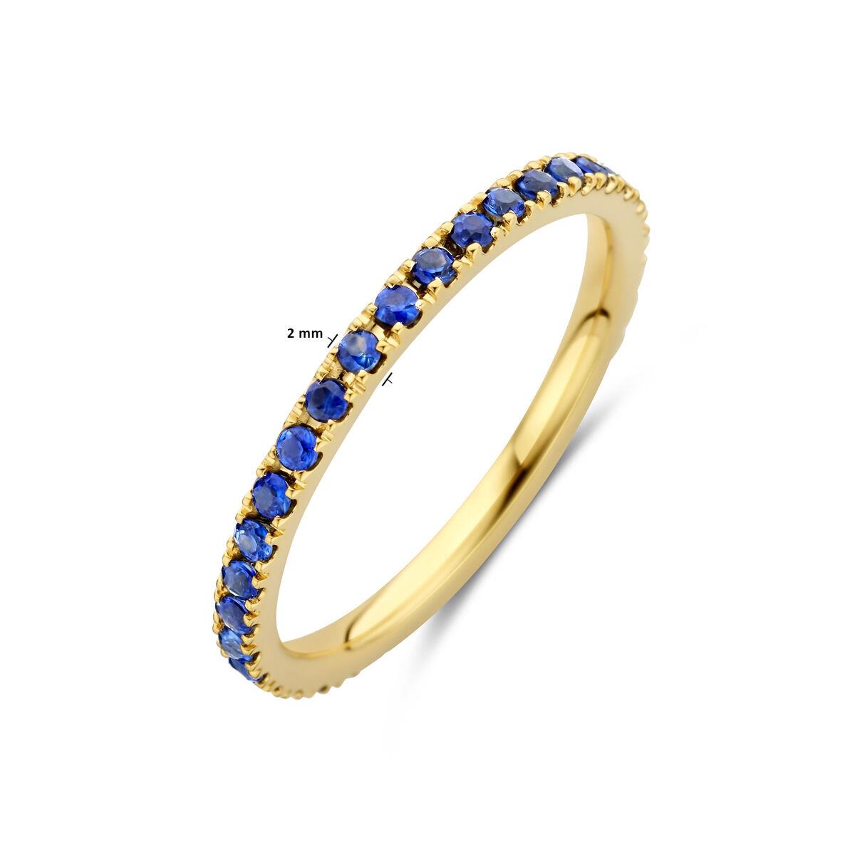 Memoire Ring mit blauen Saphire