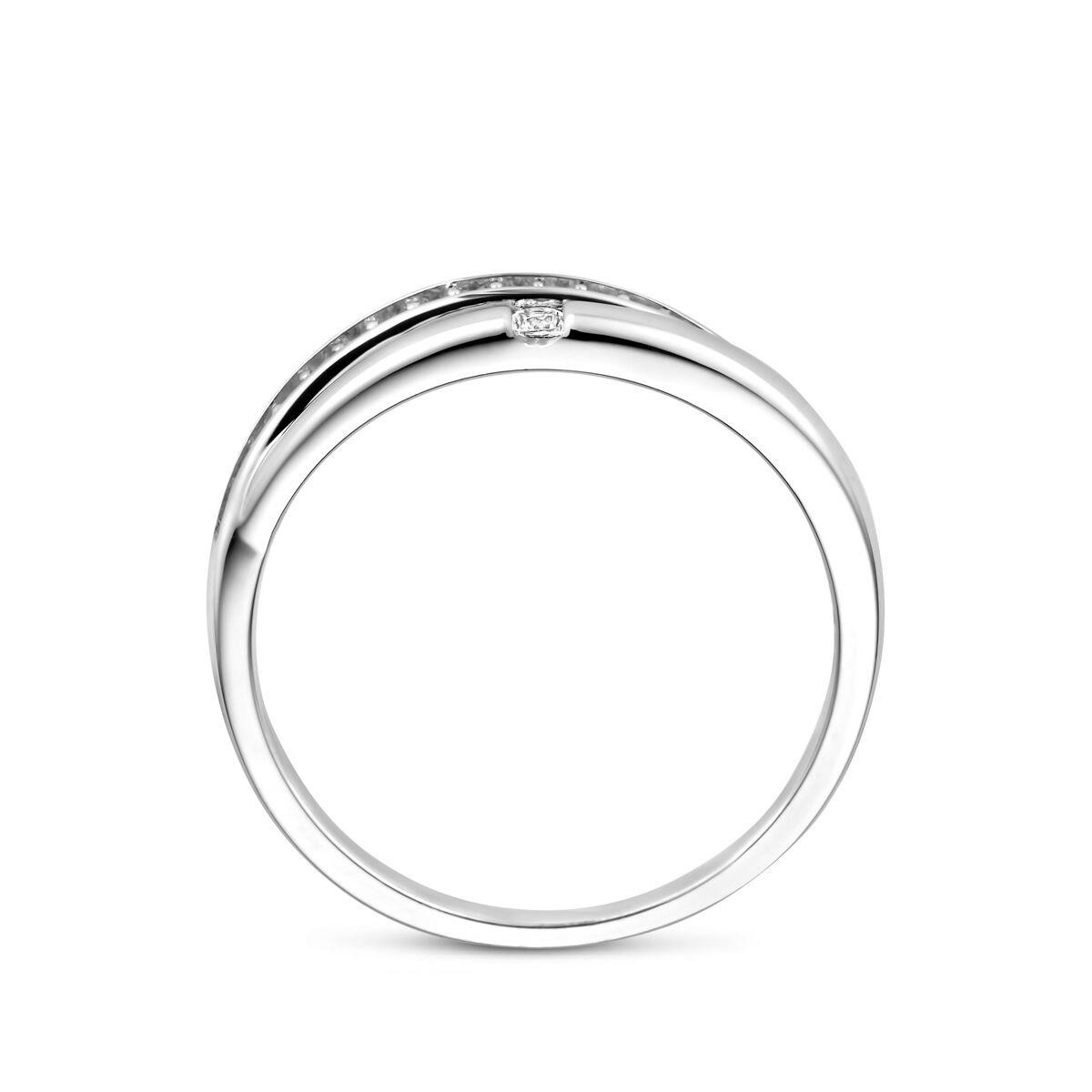 Silber Ring mit Zirkonia doppel