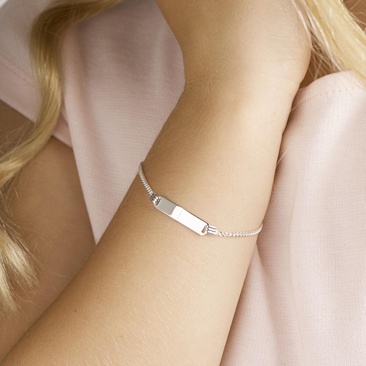 Identarmband Silber 13 - 15 cm