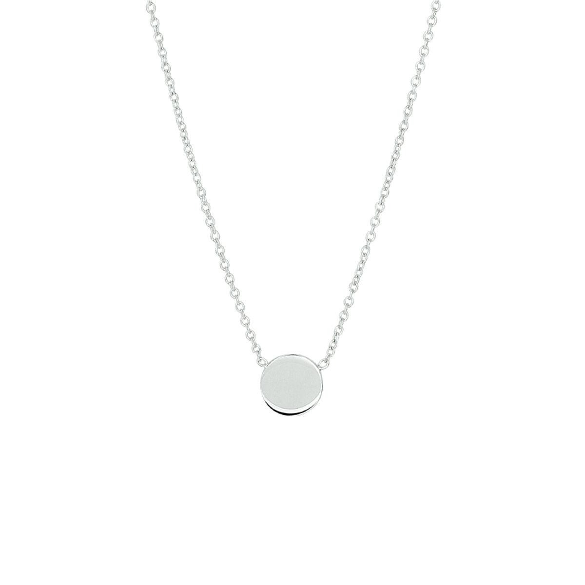 Kette mit rundem Gravur Anhänger 8,0mm