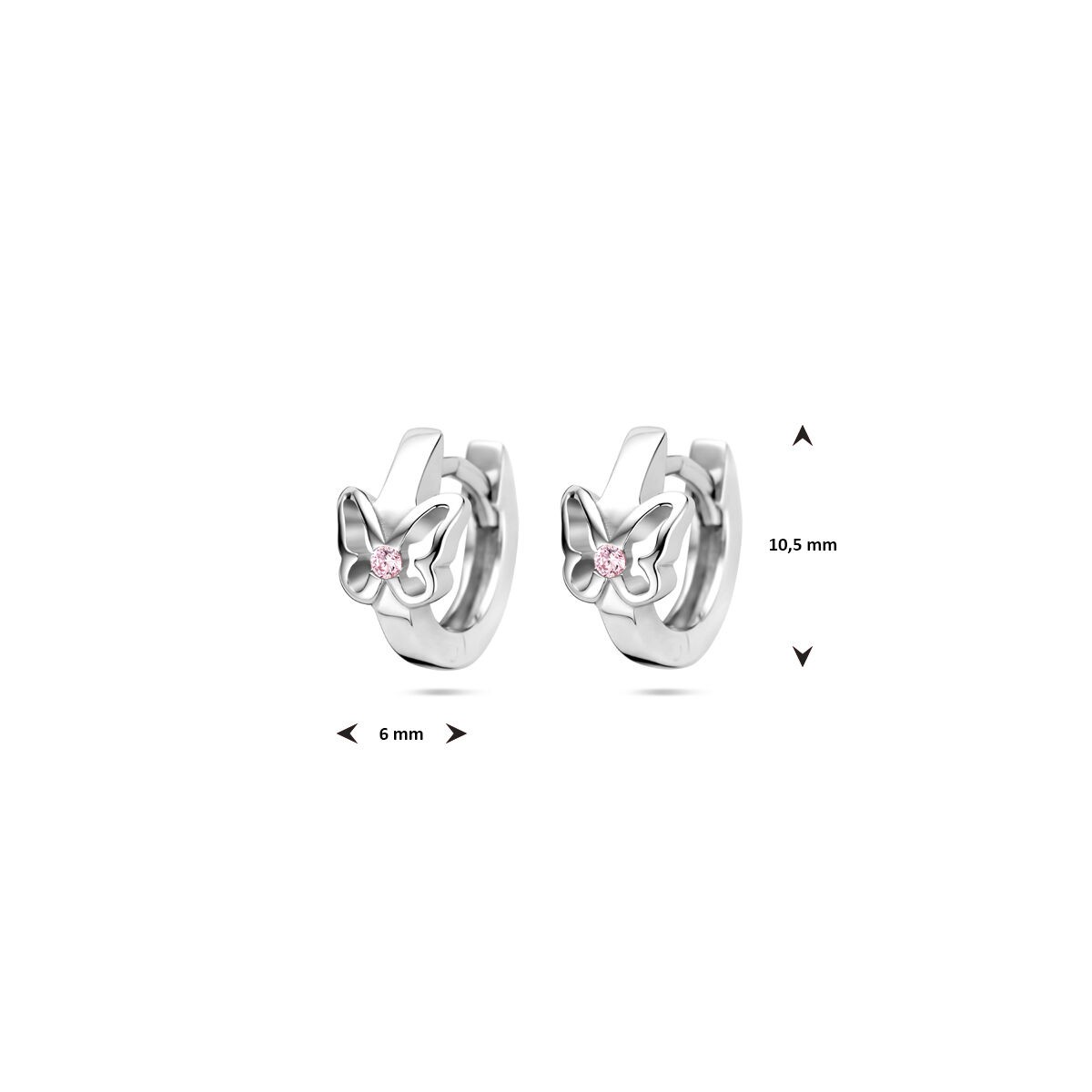 Creolen Schmetterling mit Zirkonia