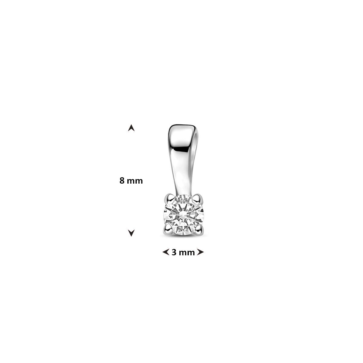 Anhänger Solitaire Zirkonia 3,0mm