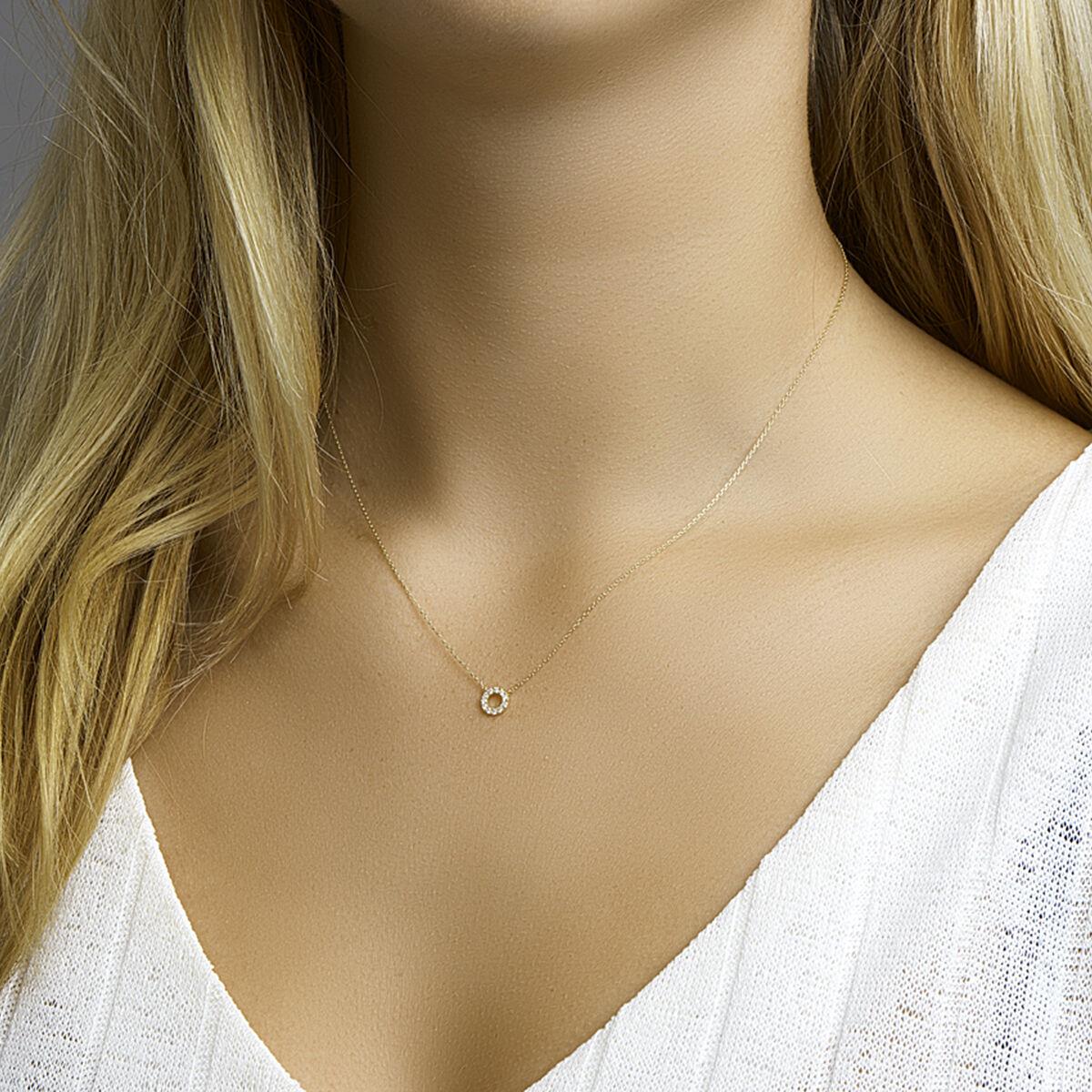 Kette Gelbgold mit Kreis Anhänger