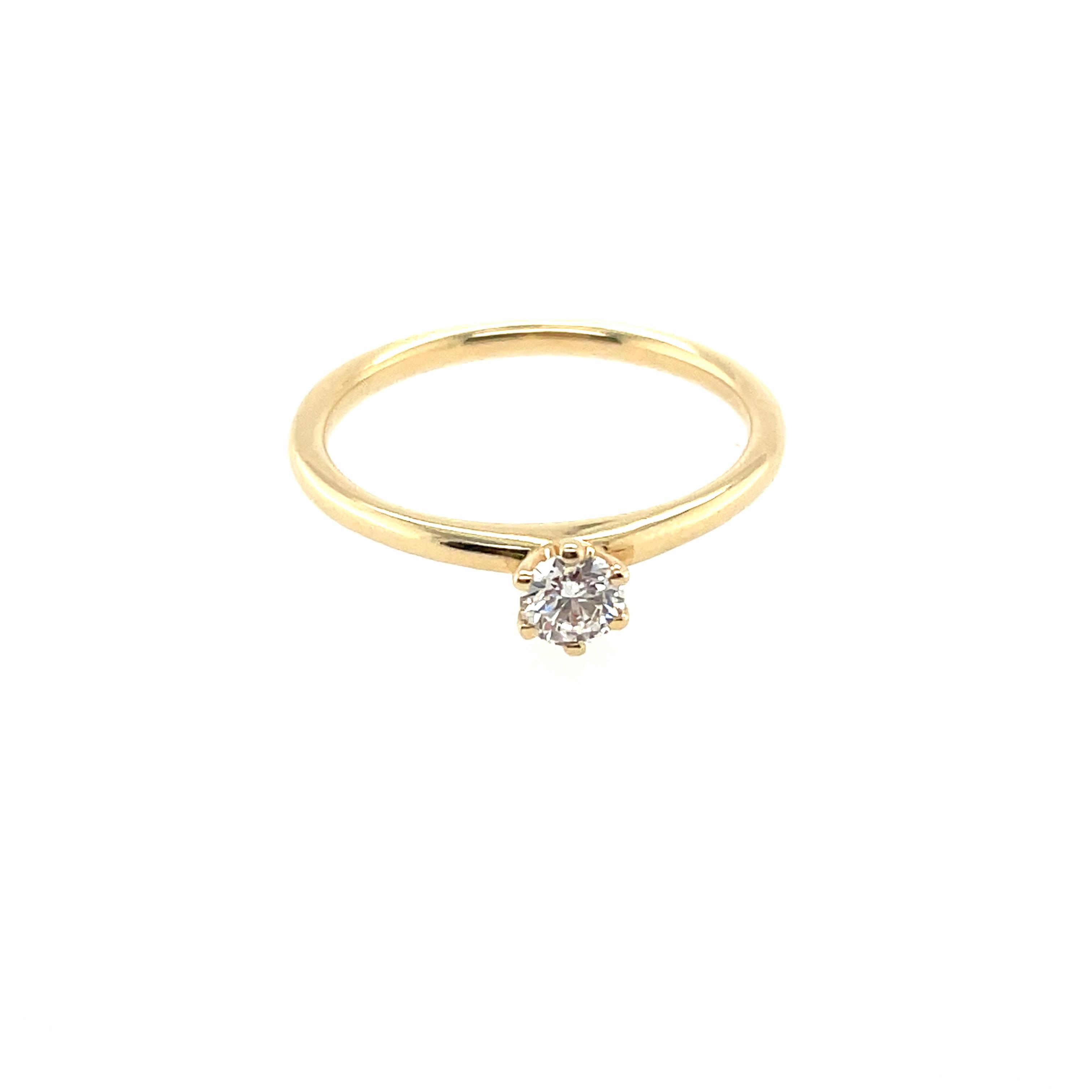 Solitaire Ring Gelbgold 0,20ct