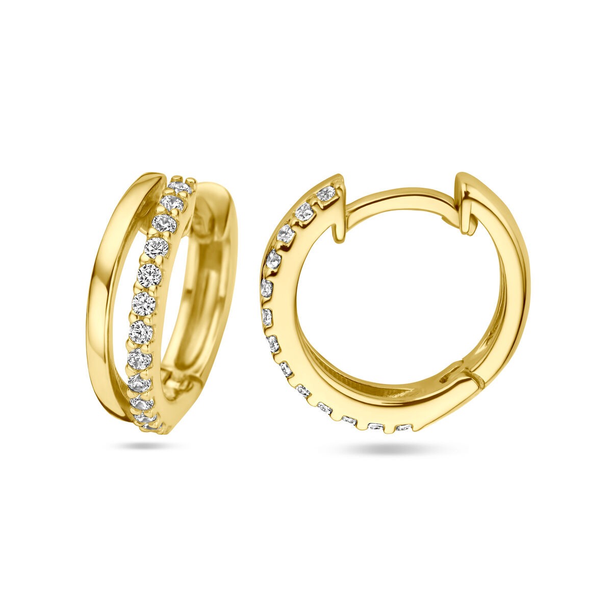 Creolen Gold mit Zirkonia