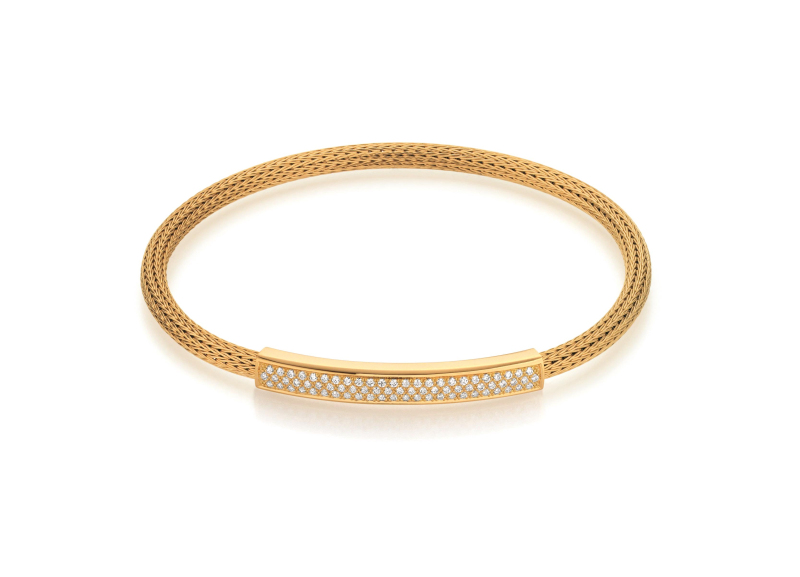 Jörg Heinz Infinity Flex Armband Pavée Gelbgold