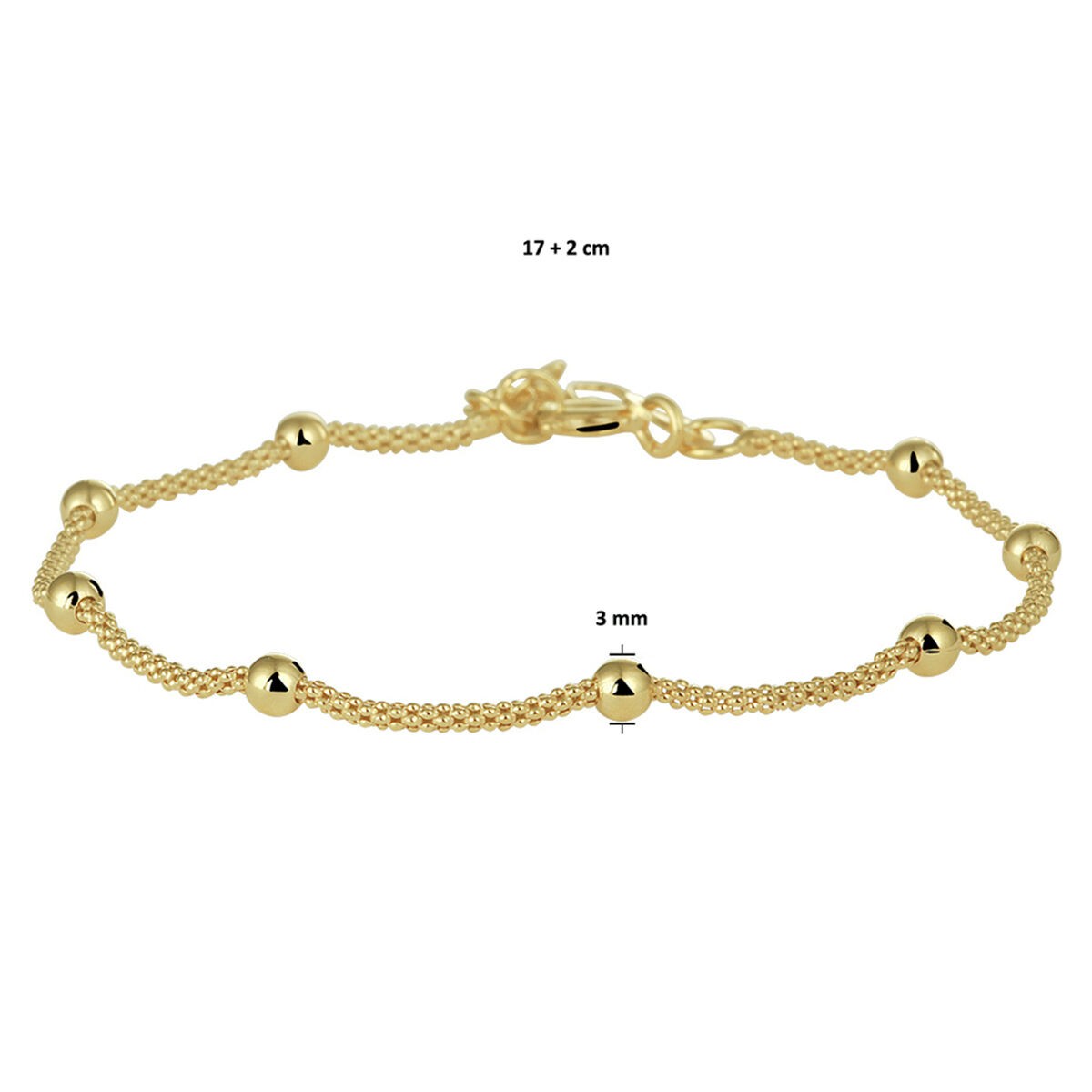 Armband mit Kugeln vergoldet