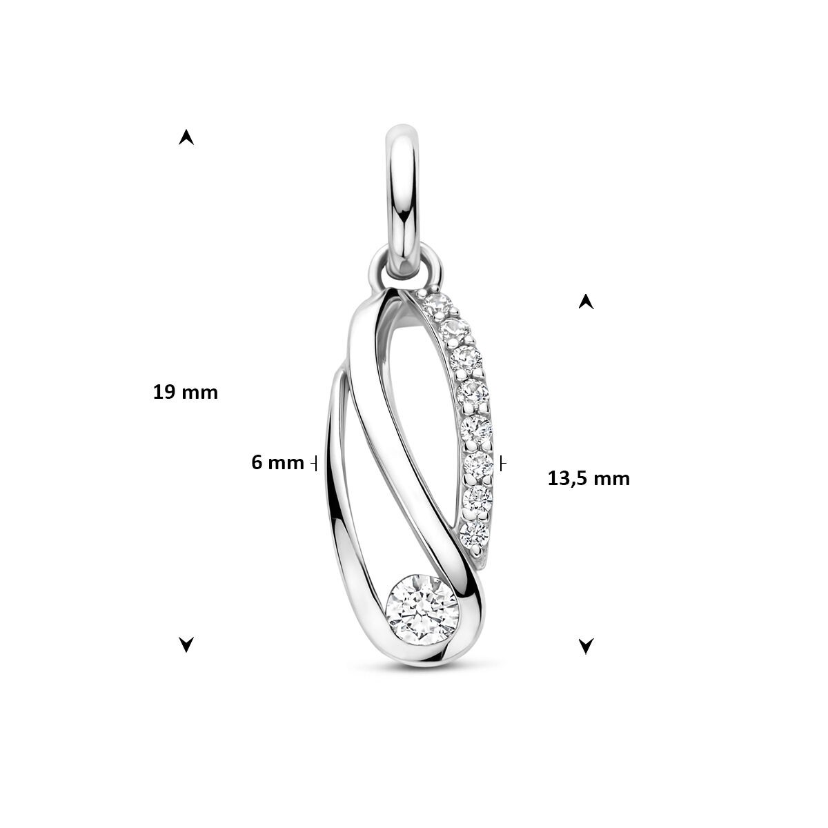 Anhänger Silber mit Zirkonia 13,5mm
