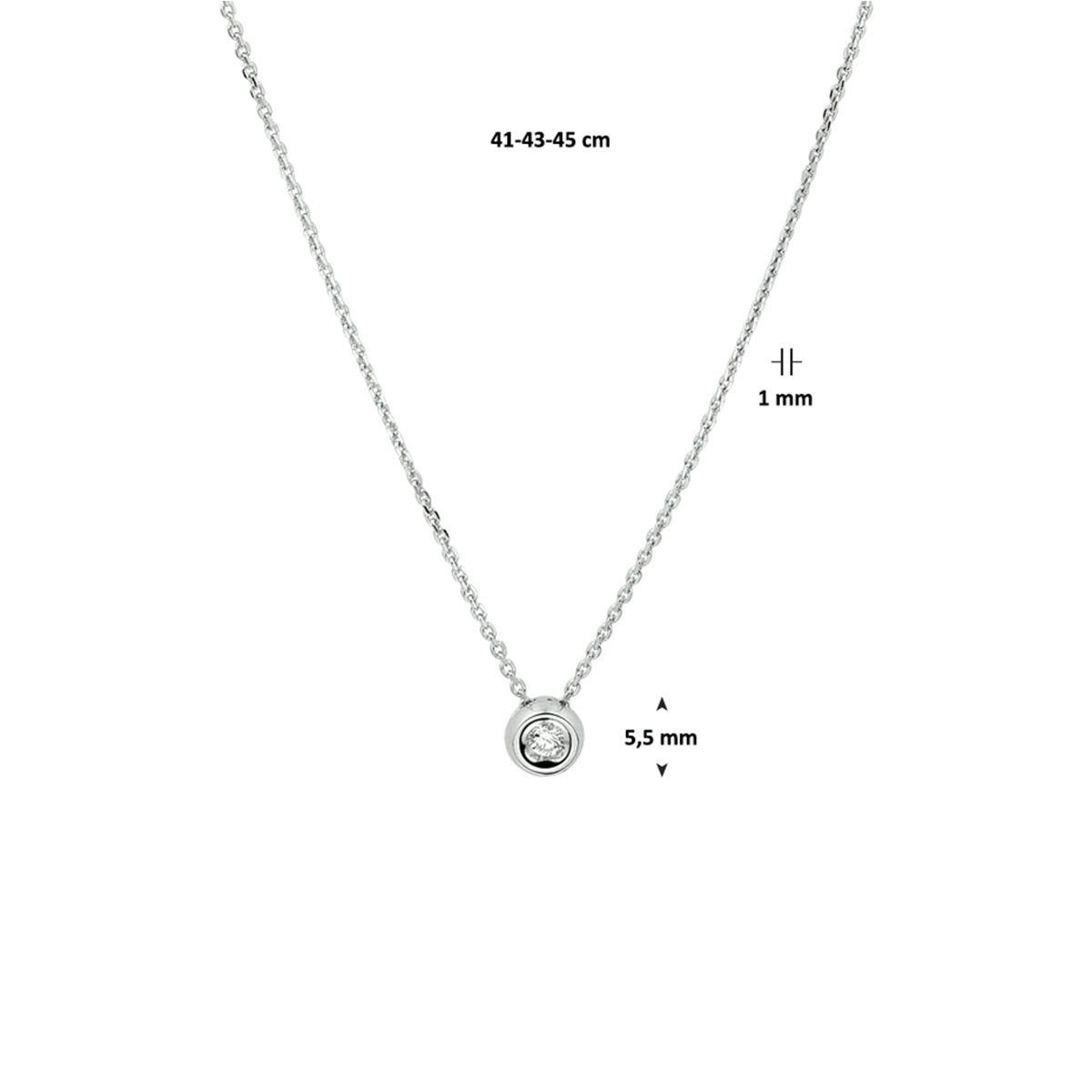 Solitaire Collier Weißgold