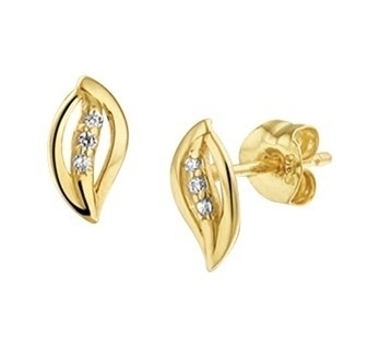 Gelbgold Ohrringe mit Zirkonia