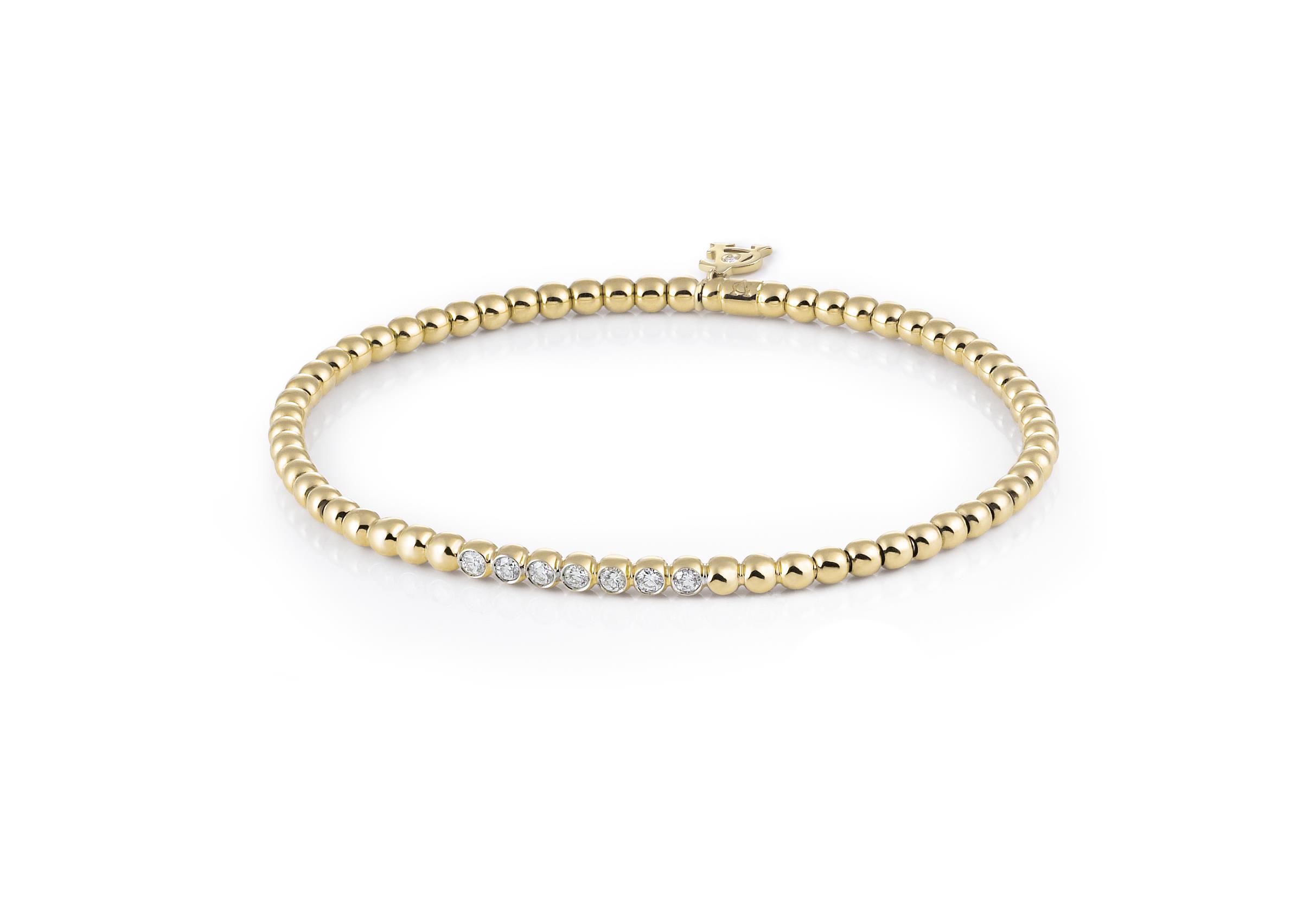 Al Coro Stretchy Gelbgold mit 8 Brillanten