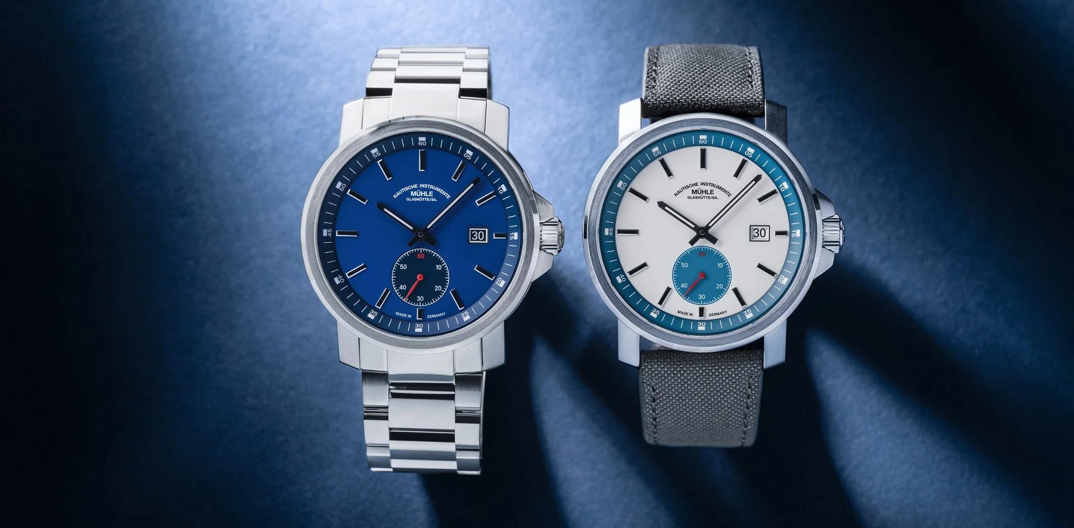 Armbanduhr 29er kleine Sekunde blau