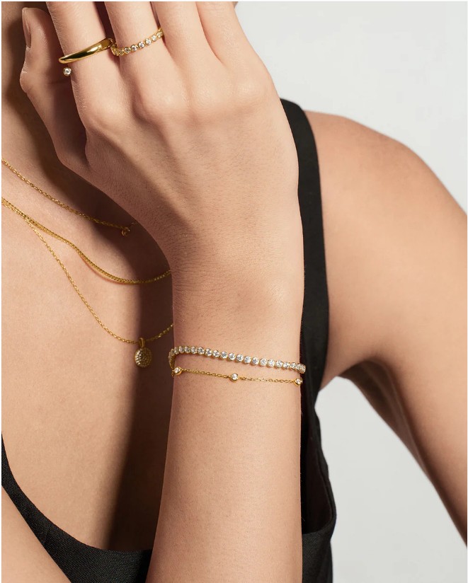 Ania Haie Goldenes Classic Tennis Armband