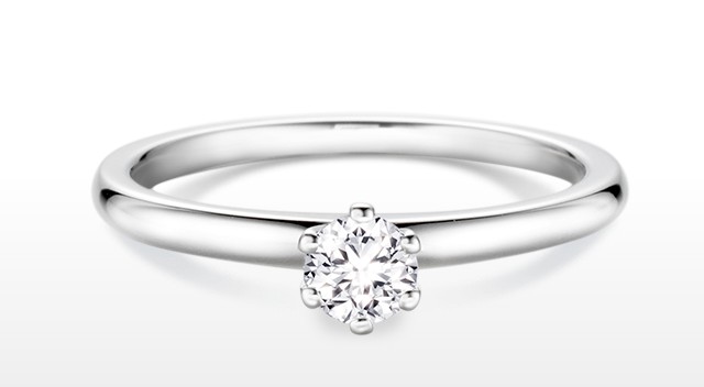 Dettinger Solitaire Ring 0,30ct Weißgolod