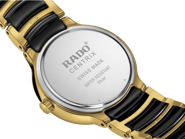 Rado Centrix S Damenuhr Schwarz Gold