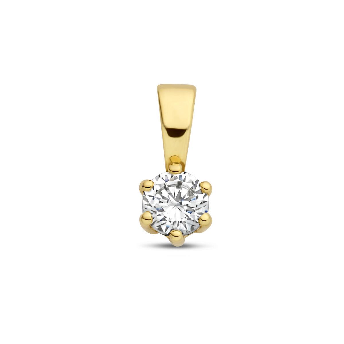 Solitaire Anhänger Zirkonia 6 Krappen