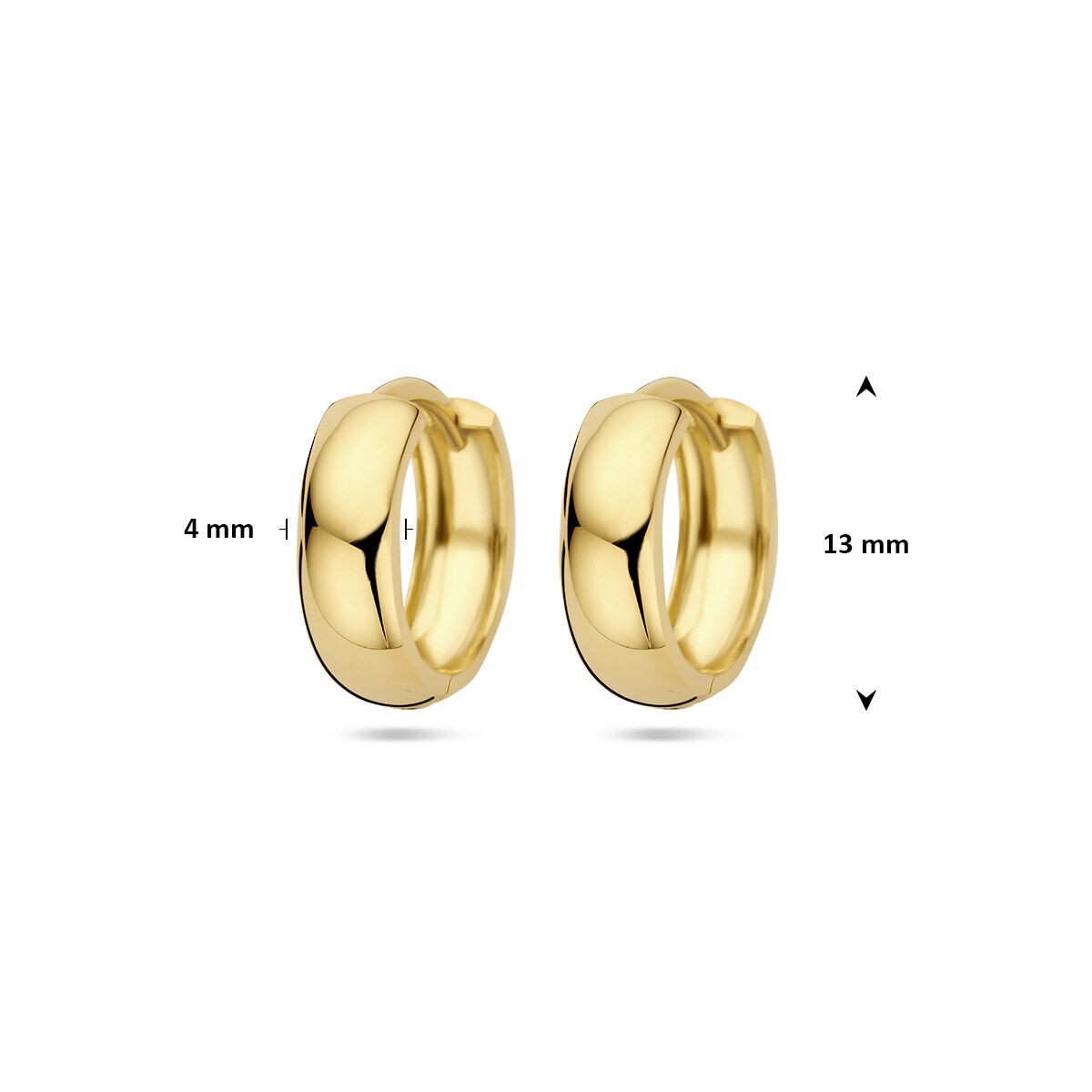 Gelbgold Creolen poliert