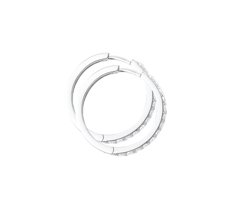 Creolen mit Zirkonia 22,5mm