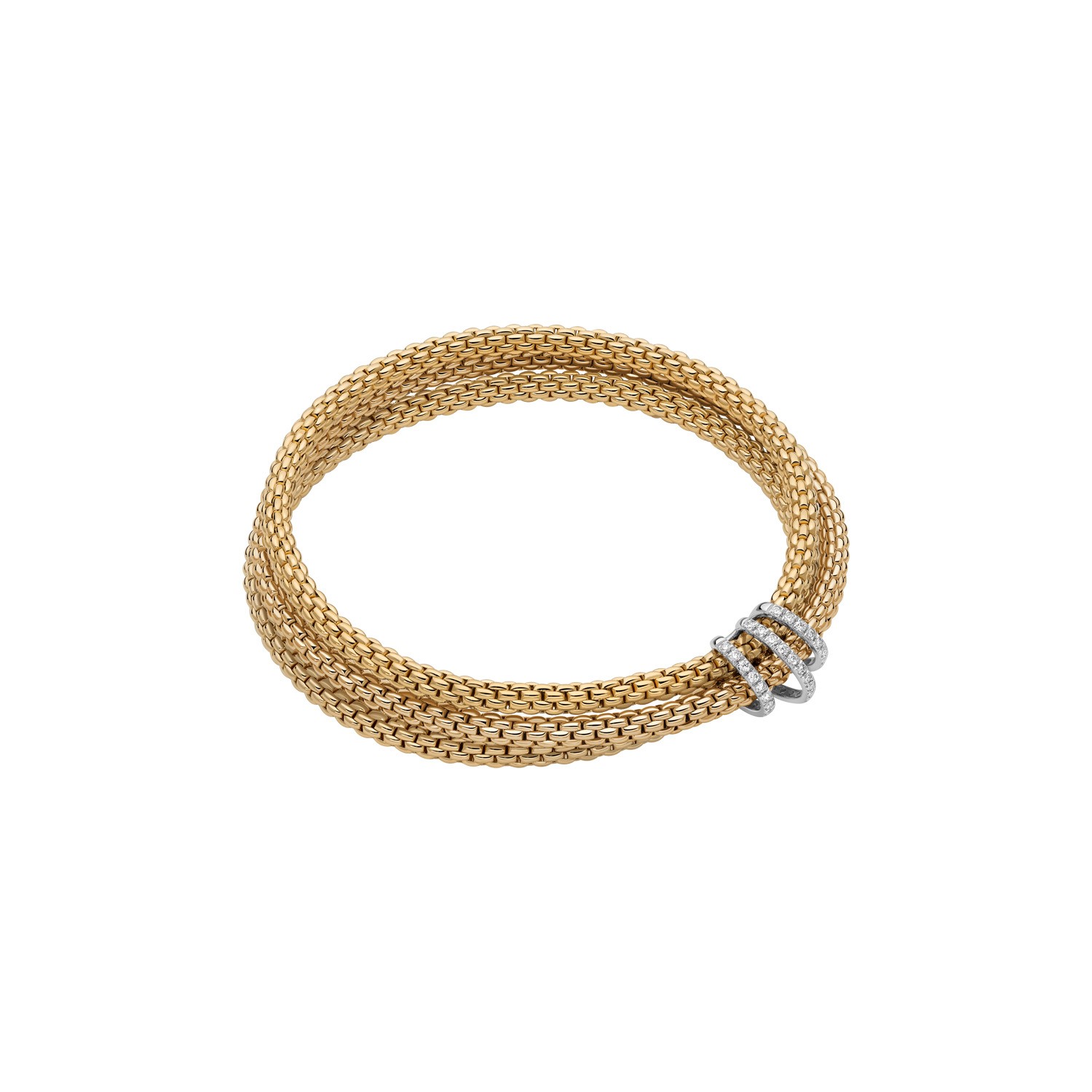 Fope Prima Armband dreier Gelbgold M