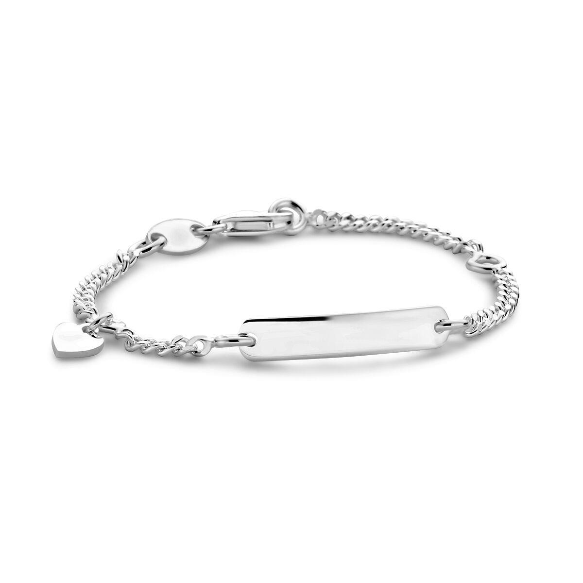 Identarmband mit Herz Anhänger
