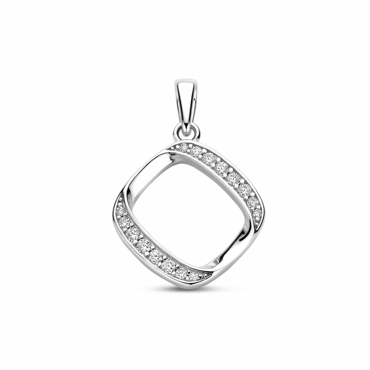 Anhänger Silber mit Zirkonia eckig