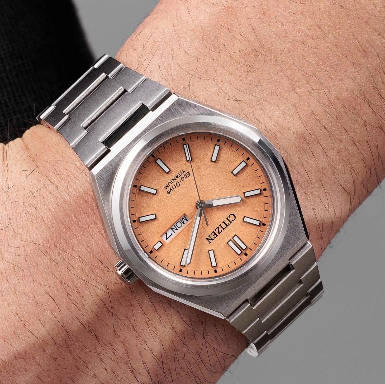 Citizen Eco-Drive Titan Orange Day Date