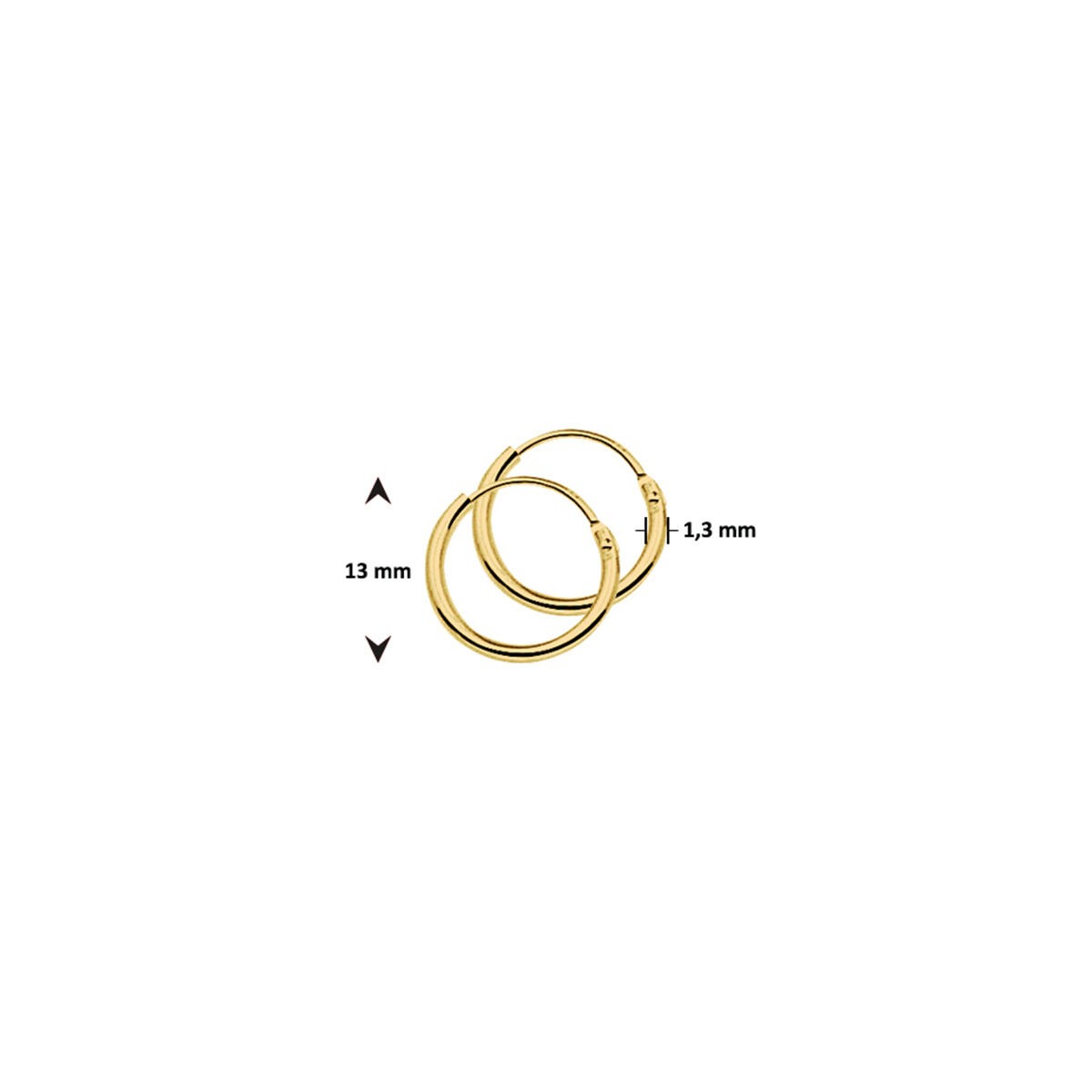 Drahtcreolen vergoldet 13,0mm