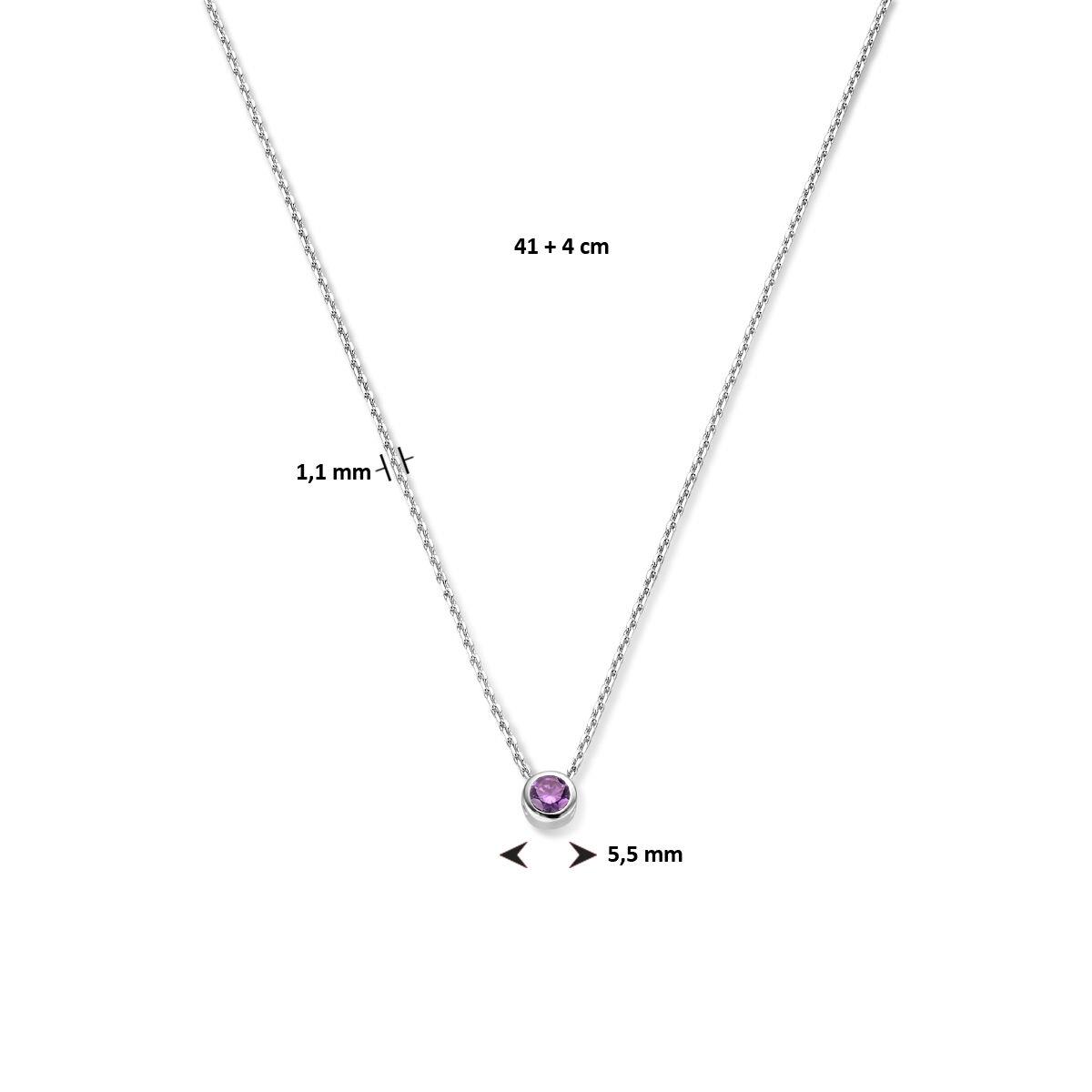 Kette mit Geburtsstein Anhänger Februar