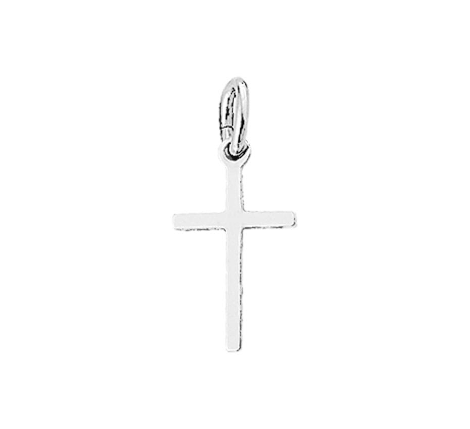 Kreuz Anhänger Weißgold