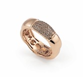 Al Coro Stretchy Ring mit braunen Brillanten