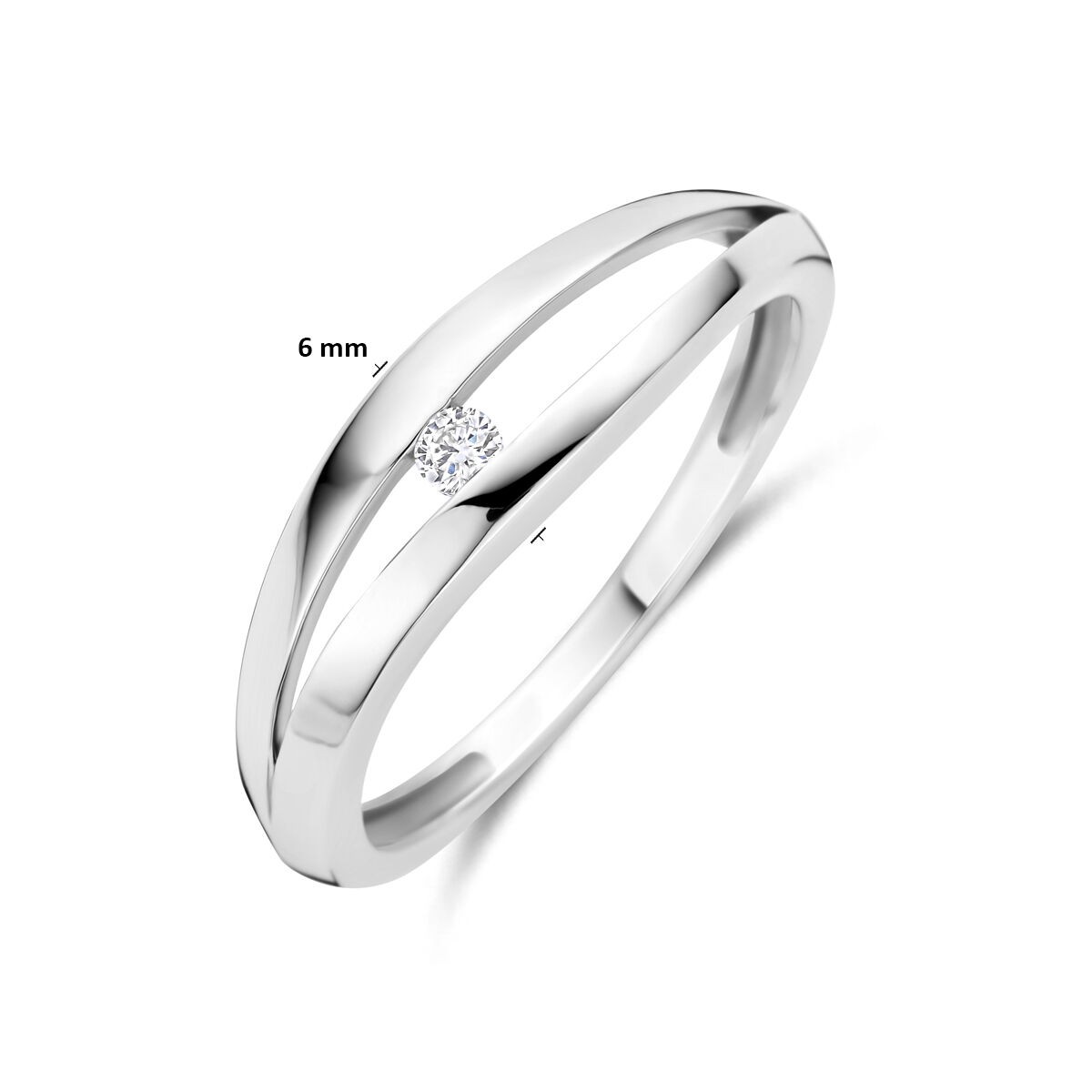 Silber Ring mit Lab Grown Diamant 0,04ct