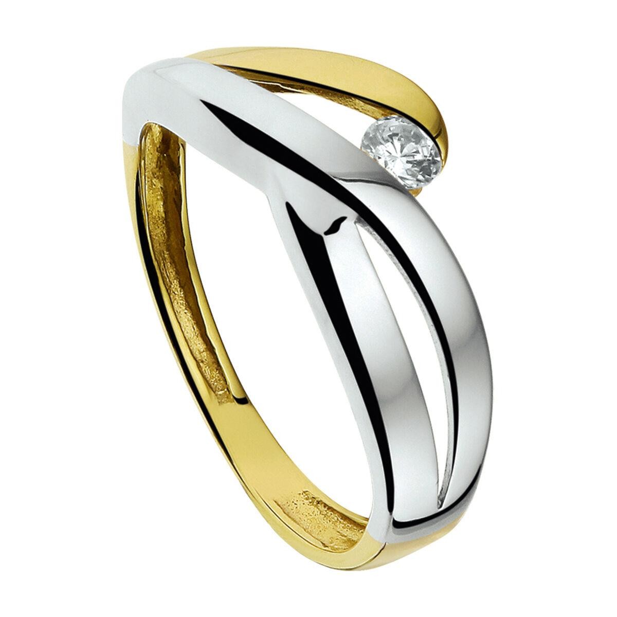 Ring Bi Color Zirkonia