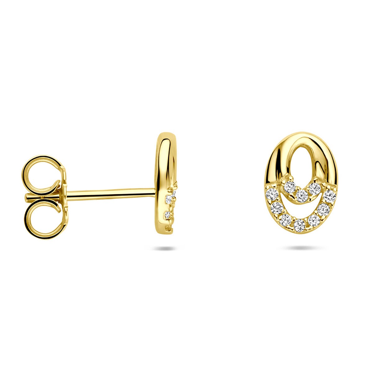 Ohrstecker Oval Zirkonia