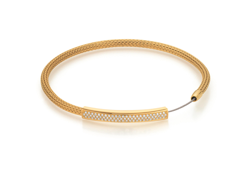 Jörg Heinz Infinity Flex Armband Pavée Gelbgold
