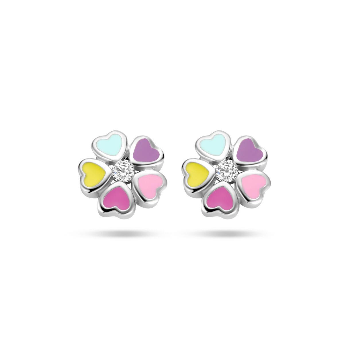 Bunte Blumen Ohrstecker