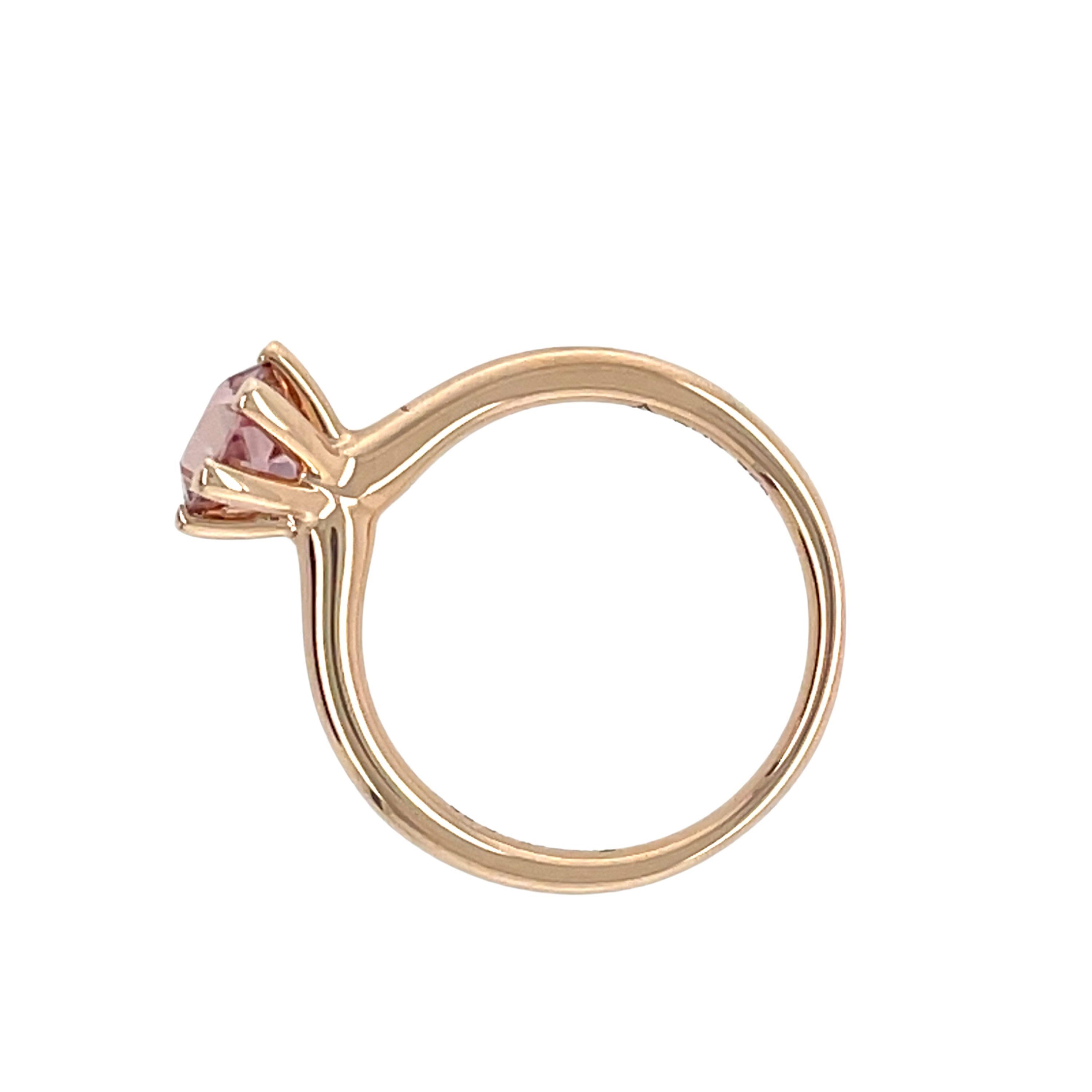 Richard Hans Becker Solitair Ring Turmalin rosa