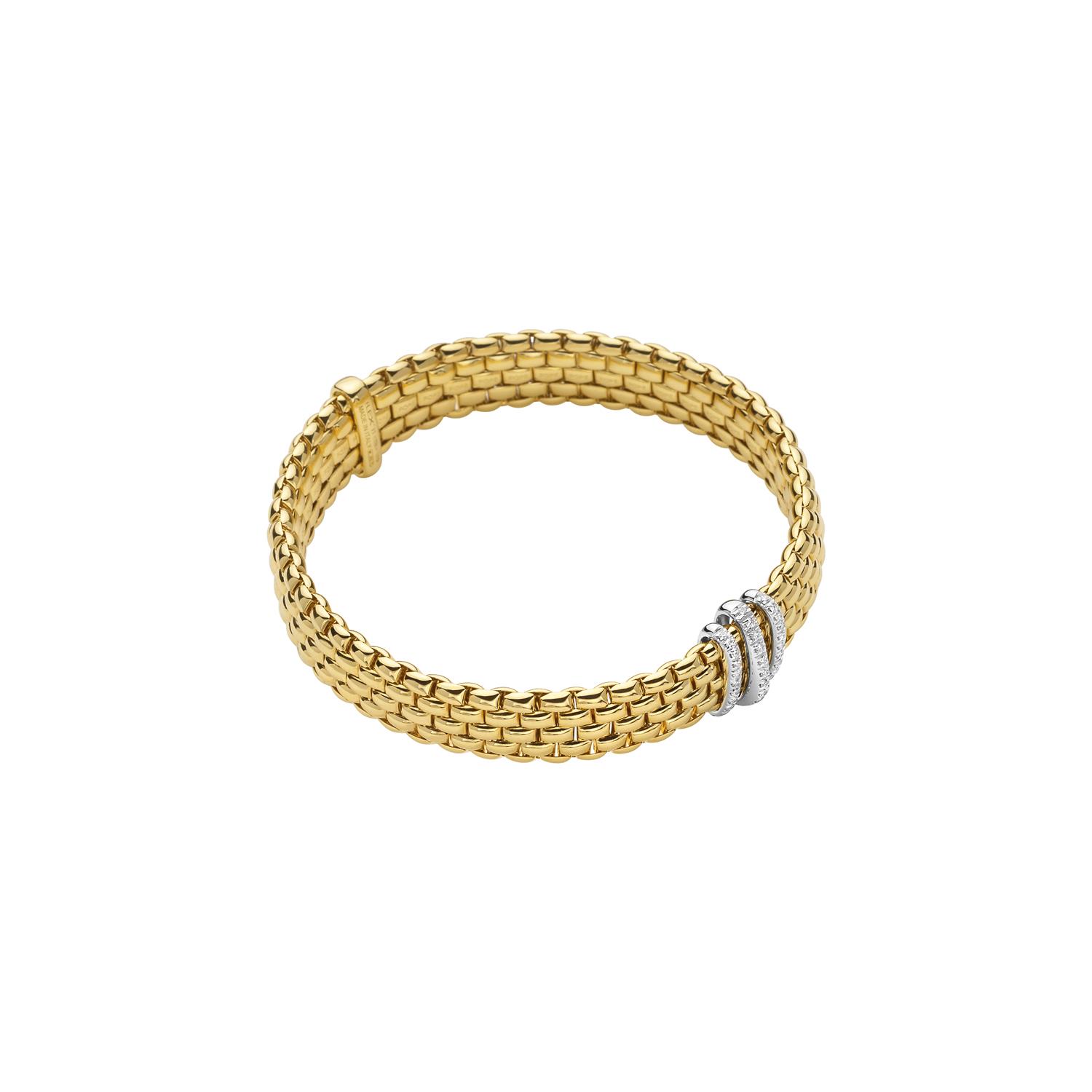 Fope Panorama Armband Gelbgold S