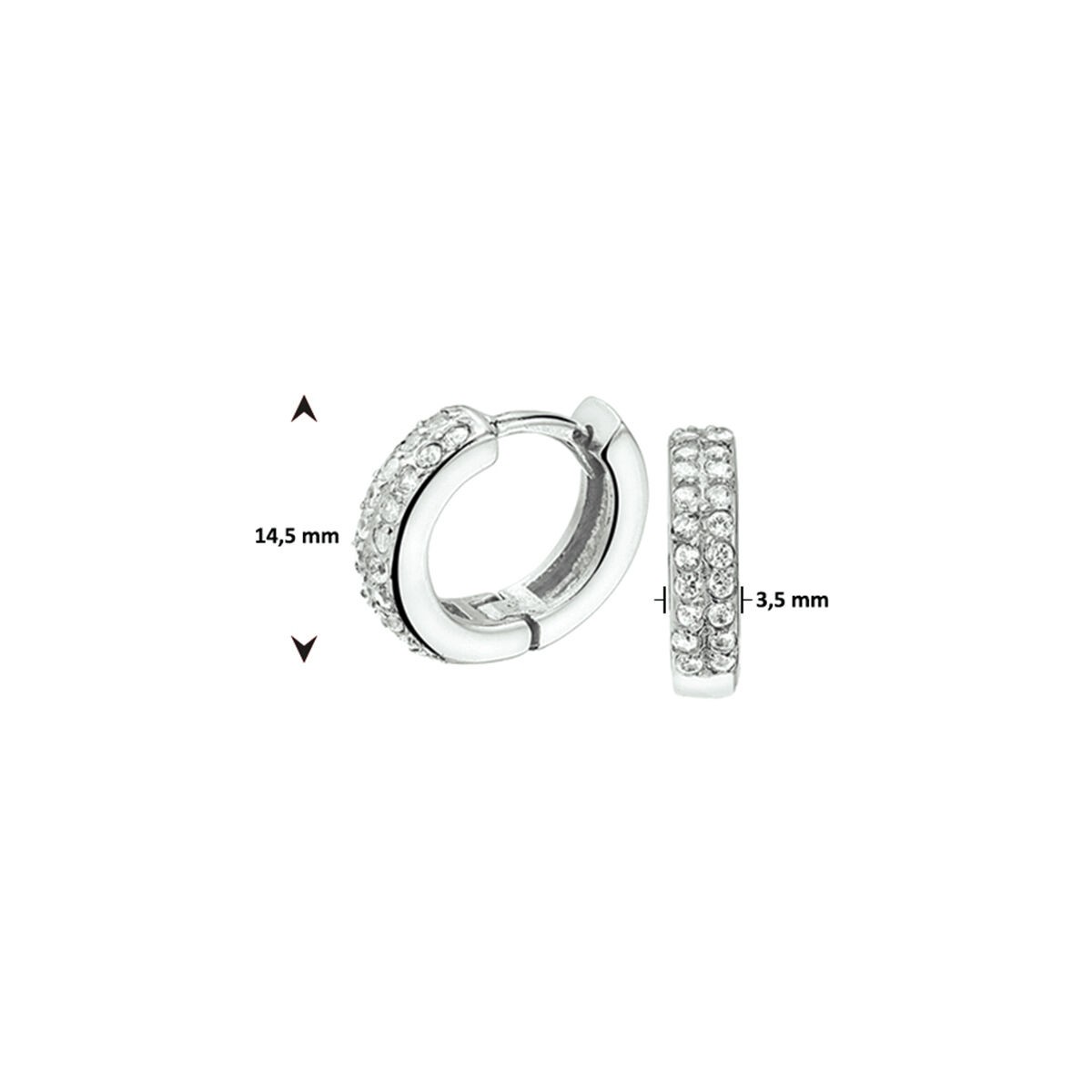 Creolen mit Zirkonia 14,5mm