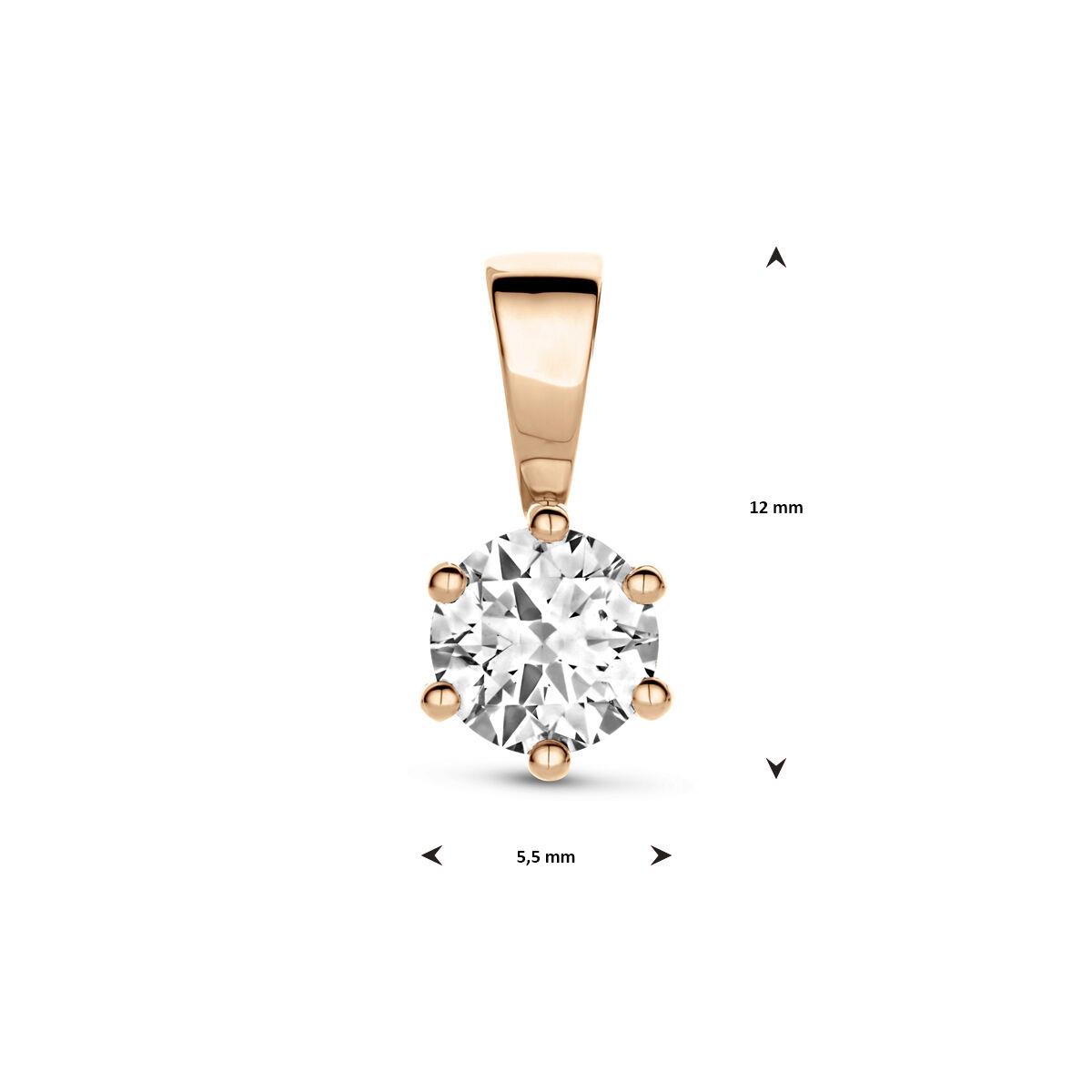Solitaire Anhänger Rotgold