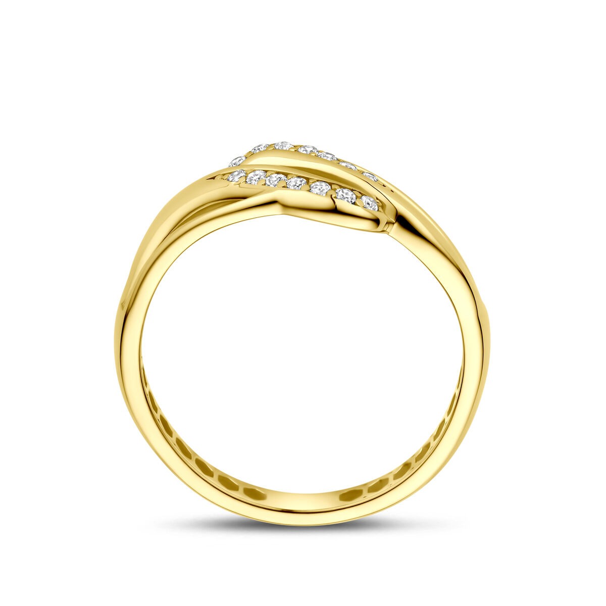 Gelbgold Ring mit Zirkonia
