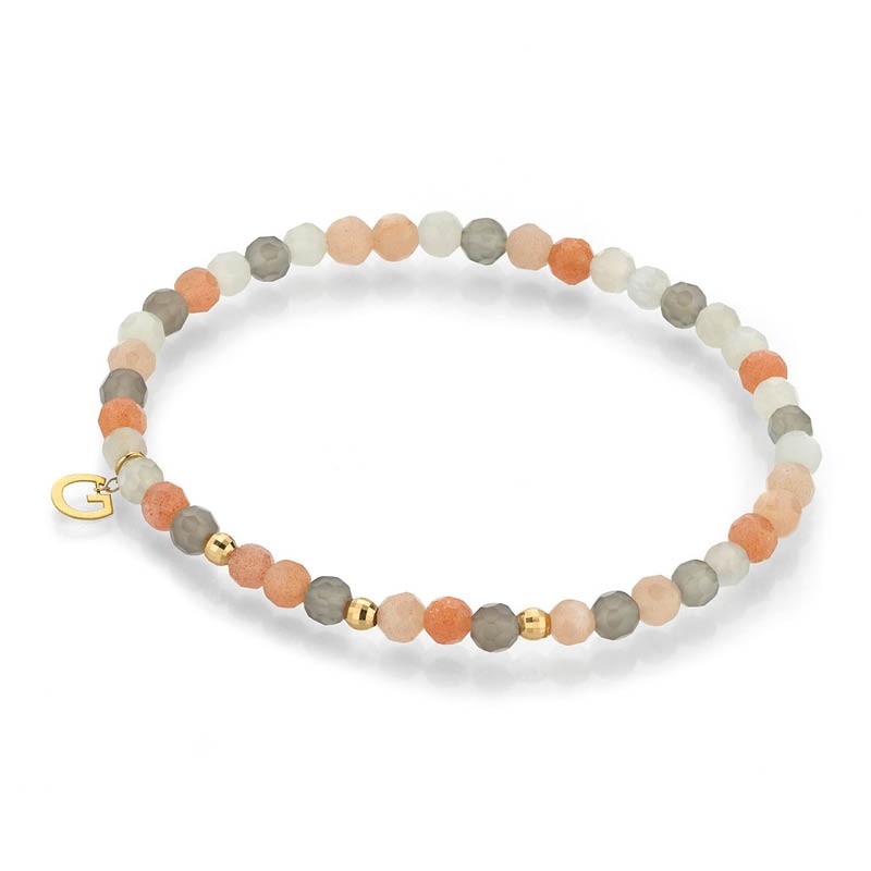 Gellner Big Bang Armband Mondstein SmokyBlush Gold