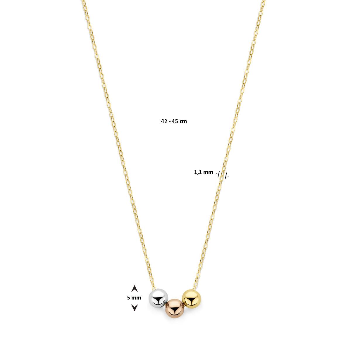Collier mit Tricolor Kugeln